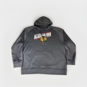 Majestic Chicago Blackhawks Men's Gray‎ Hoodie Sz 2XL NHL Dadcore Sports